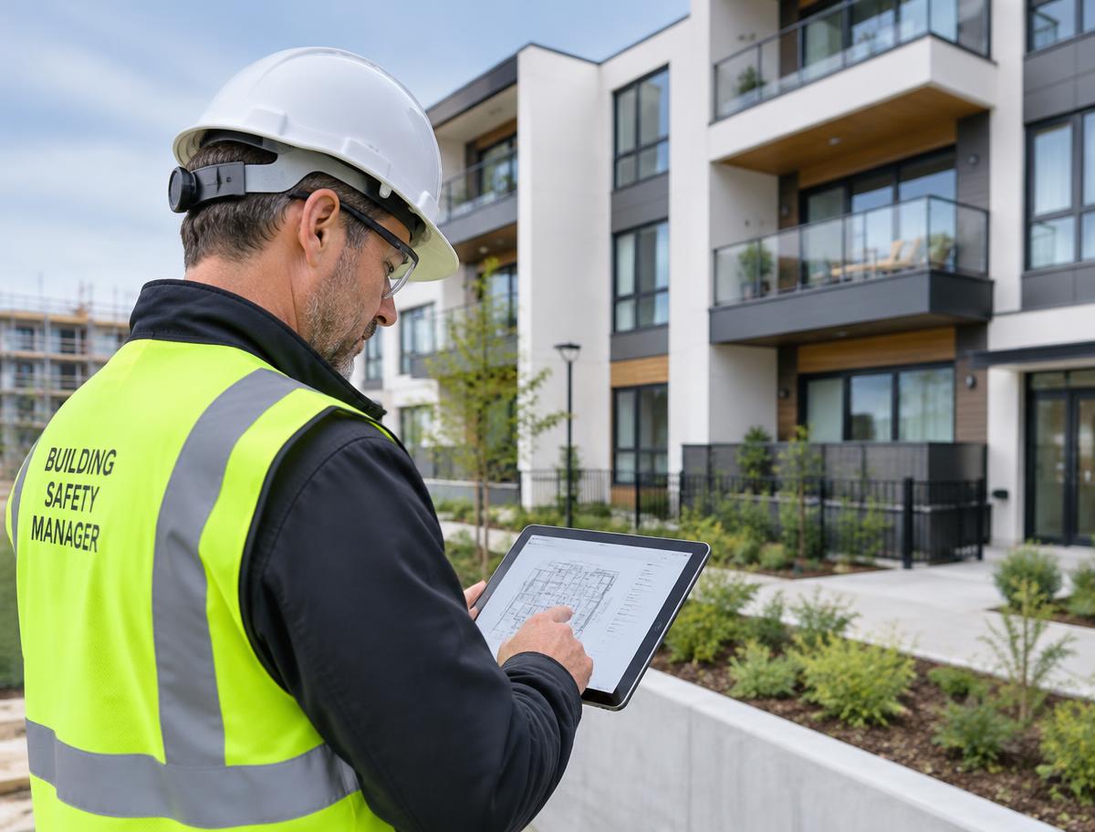 Building safety manager on site